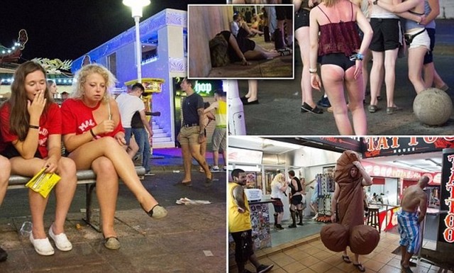 Как англичане на курорте пьянствуют