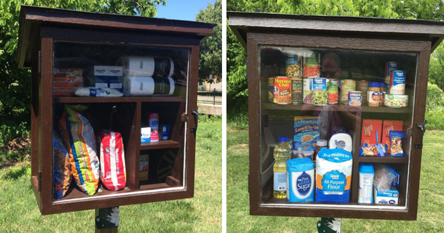 Уличные шкафчики, в которых каждый желающий может оставить товары и еду для нуждающихся