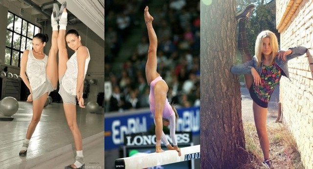 Девушки садятся на шпагат или очень хорошая растяжка