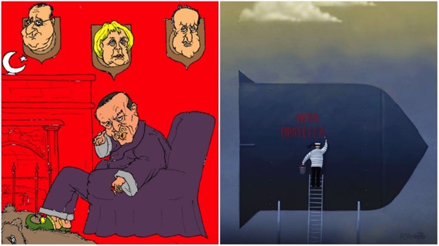 Весёлые карикатуры «Бесэдера?» про международные отношения