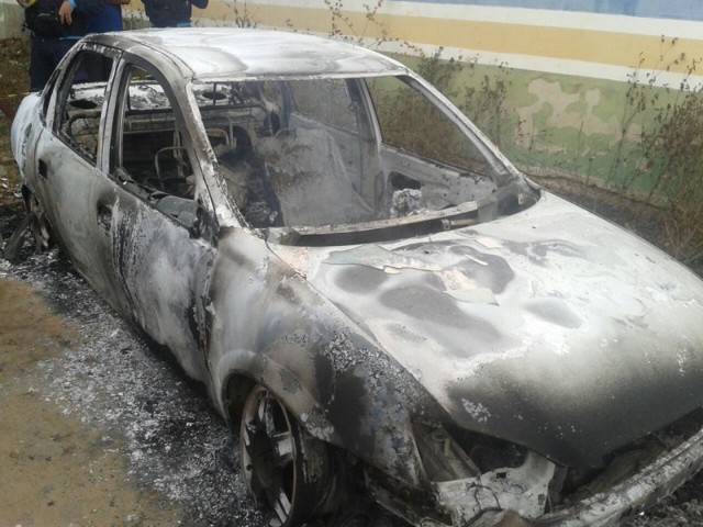 Обугленное тело мужчины в сгоревшей машине