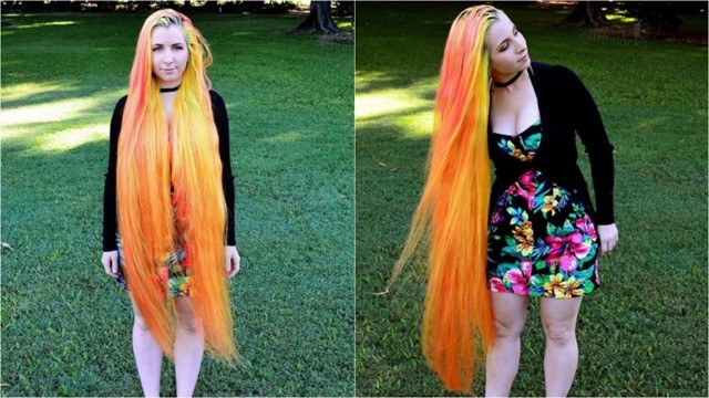 Радужная Рапунцель: девушка, растившая волосы 11 лет, стала звездой Instagram