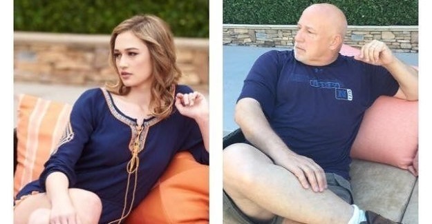 Отец спародировал модельную фотосессию дочери, поняв, что остановился в одном отеле с ней