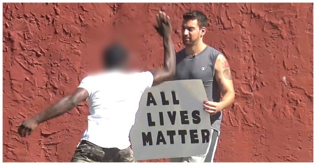 Реакция жителей США на плакаты «Жизни чёрных имеют значение» в белом районе и «Все жизни имеют значение» в черном