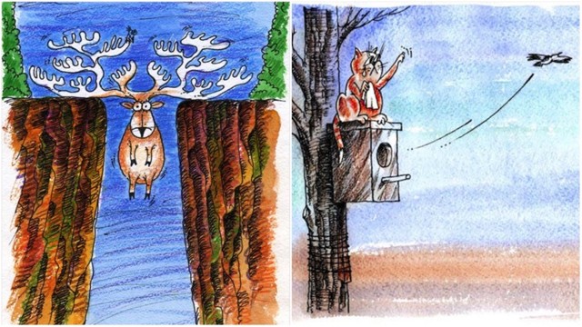 Весёлые карикатуры «Бесэдера?» в мире животных