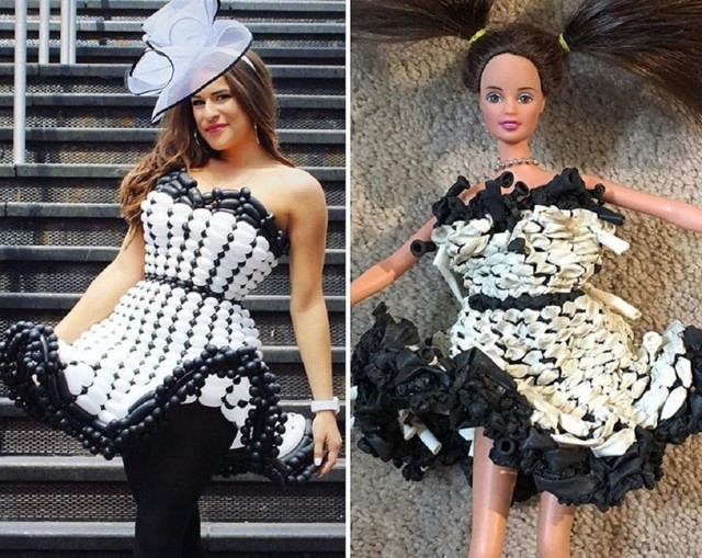 Художница создает платья из воздушных шариков и показывает, как они выглядят спустя месяц