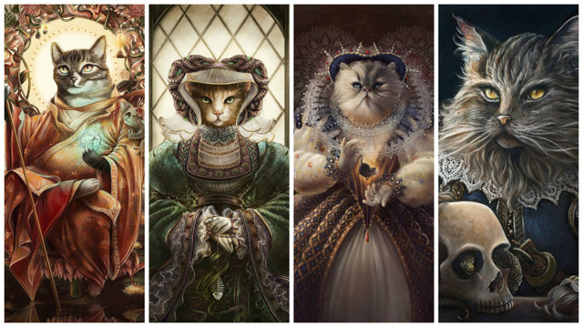 Изумительные портреты котов в исторических и сценических костюмах