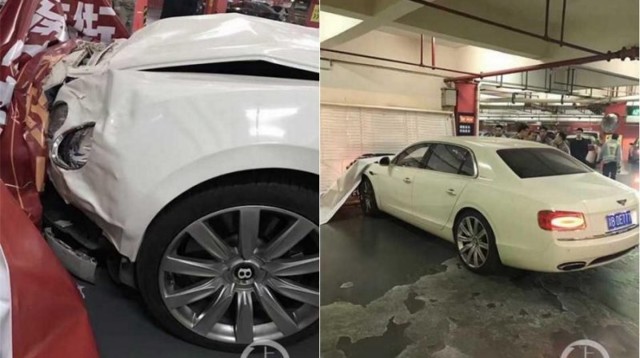 Китаянка случайно разбила новенький Bentley