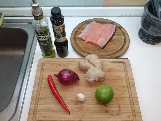 Семга (форель) в азиатском стиле