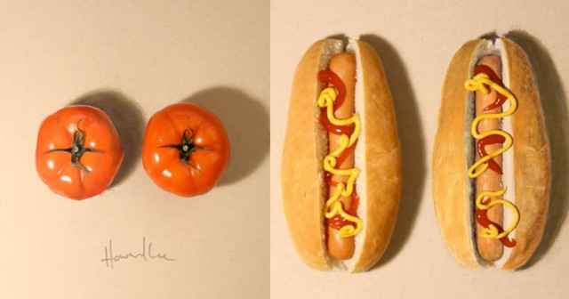 Один из продуктов нарисованный. Но какой именно? (10 фото)