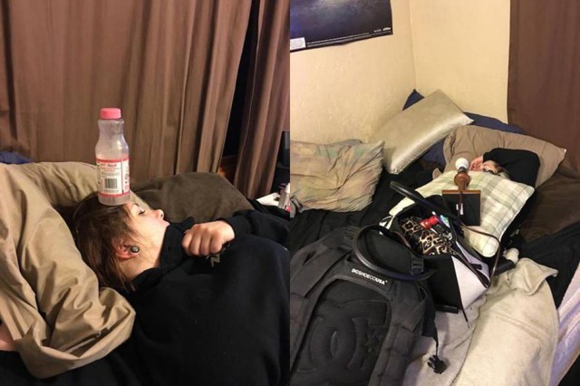 Крепкий сон девушки сподвиг парня на забавную фотосессию