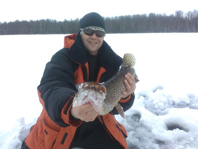 Зимняя рыбалка. Щука на жерлицы 23 февраля pike in the winter