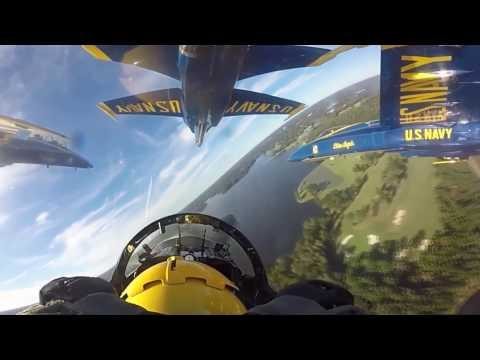 Вид из кабины пилота. F\A 18. The Blue Angels