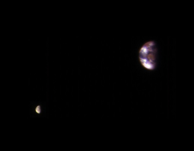 Земля и Луна глазами астрономов с Марса