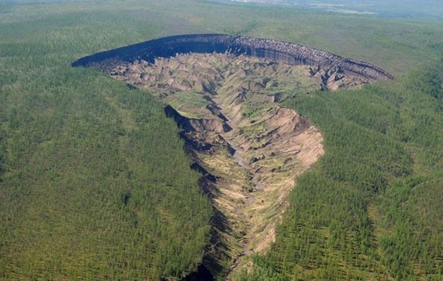 Кратер Батагайка в Сибири