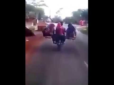 Когда водила маршрутки пересел на мотоцикл. 