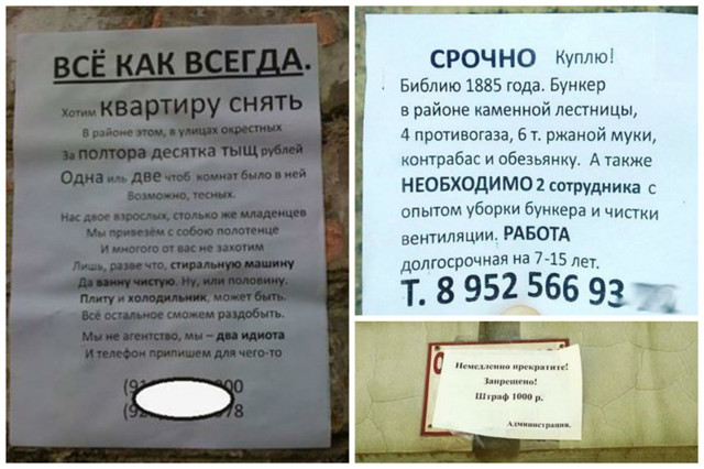 Объявления для удивления