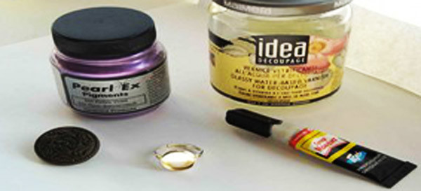 Кольцо из полимерной глины (пластики) в технике «Штамп+тонировка»