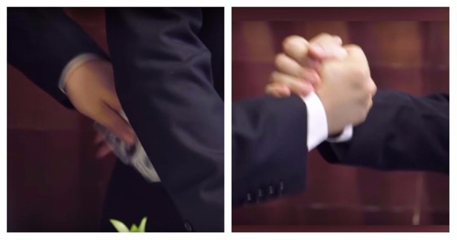 Эти кадры вырезали телевизионщики: реальный обмен рукопожатиями Путина и Трампа