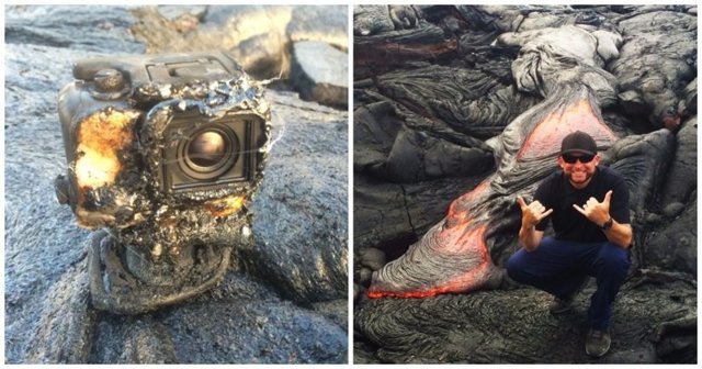 Камера GoPro искупалась в лаве и сняла уникальные кадры