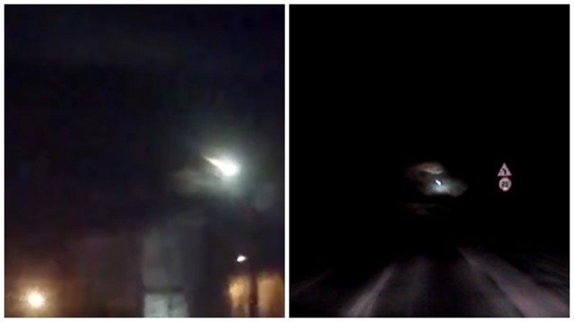 В сеть попало видео упавшего на Мурманск метеорита