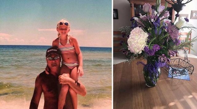 Девушка получила от отца цветы спустя 5 лет после его смерти