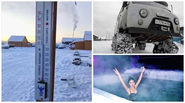 В Якутии температура опустилась до -65 °C, но местные не унывают