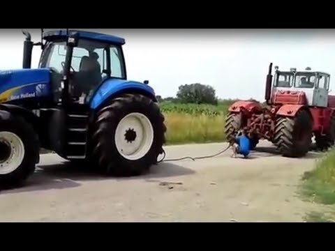 Битва тракторов - New Holland T8030 vs K701 Кировец