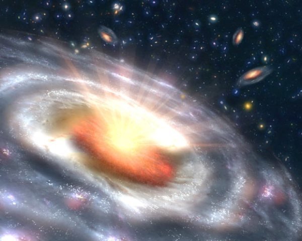 Астрономы обнаружили сверхмассивные черные дыры в отдаленном кластере галактик