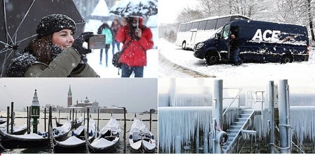 Снегопад в Европе убил 24 человека