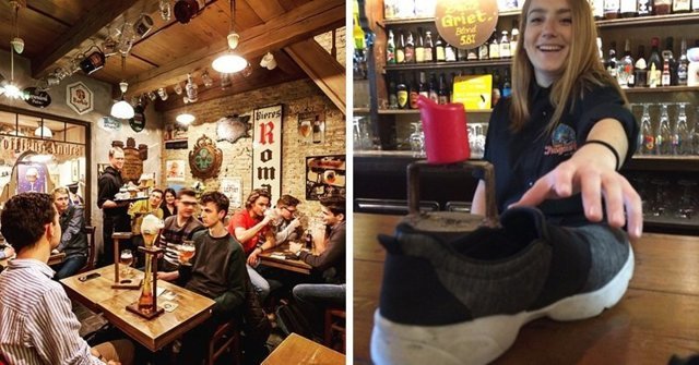 В этом бельгийском баре каждого посетителя просят сдать один ботинок
