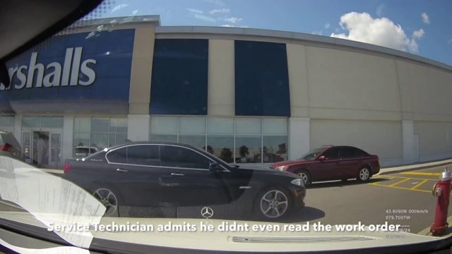 Владелец Mercedes сдал машину на сервис с включенным видеорегистратором (грустное ВИДЕО)