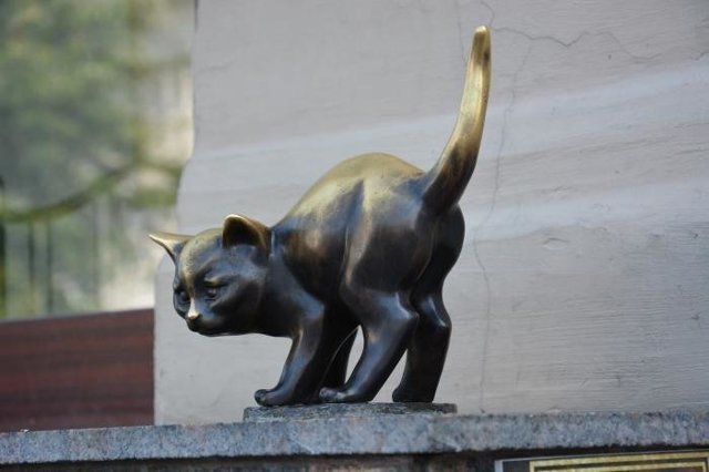 В Питере продолжают ломать памятники кошкам