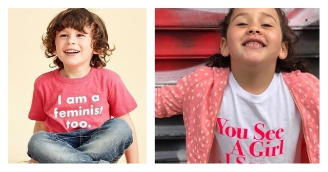 Феминистки добрались до детей: производители одежды выпустили футболки с провокационными надписями