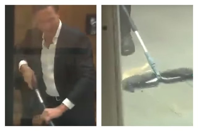 Голландский премьер-министр помыл пол в парламенте: видео