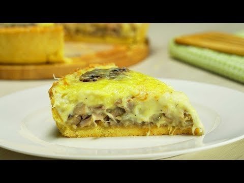 Киш с курицей и грибами