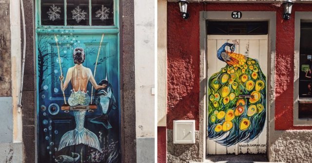 Уличная галерея: расписные двери острова Мадейра