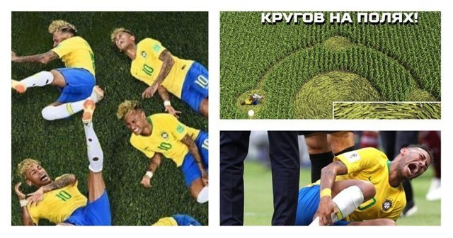 СМИ подсчитали время, которое Неймар провел, лежа на газонах во время матчей ЧМ-2018
