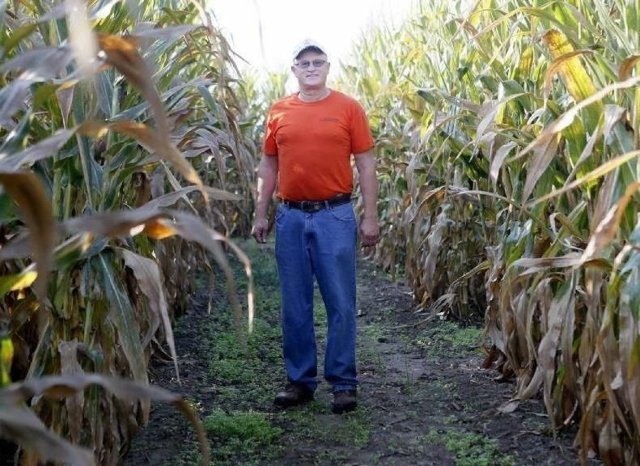 Фермер создал лабиринт из кукурузы в форме гоночного болида IndyCar
