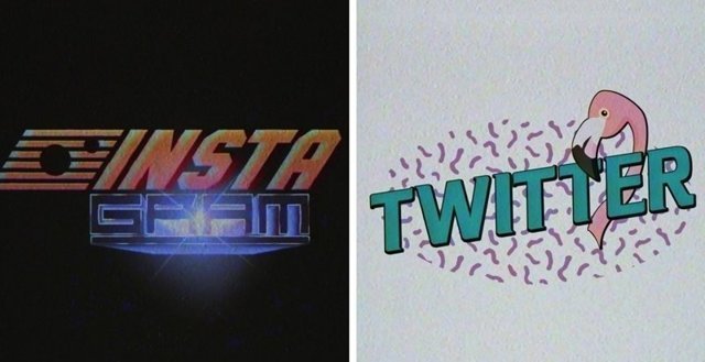 Дизайнер представил, как выглядели бы логотипы современных компаний в 70х - 90х годах
