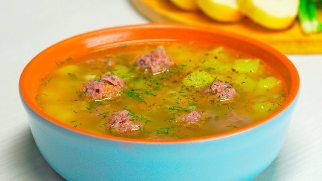 Вкусный суп с фрикадельками за 30 минут