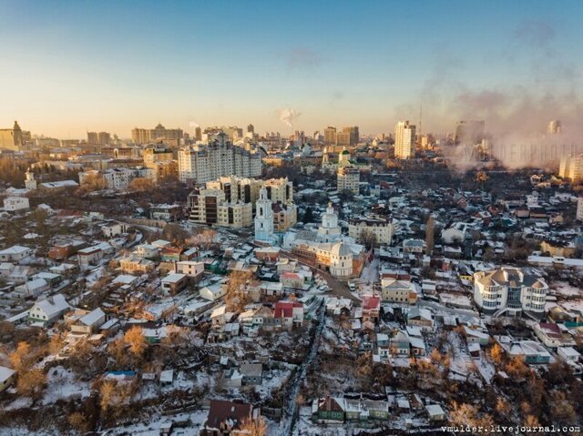 Зимний Воронеж с воздуха
