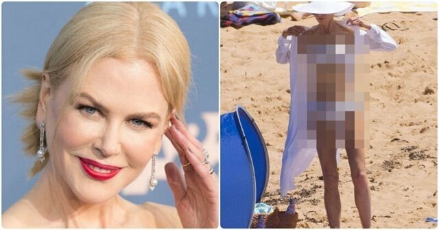 51-летняя Николь Кидман удивила поклонников фигурой на пляже