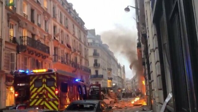 Мощный взрыв бытового газа прогремел в центре Парижа, есть пострадавшие