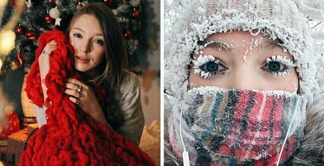 Якутянка спустя год повторила своё знаменитое зимнее фото и рассказала, как добиться такого эффекта