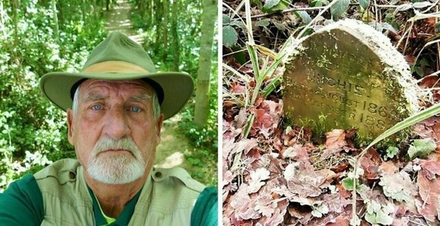 Британец нашёл в лесу 130-летнюю могилу