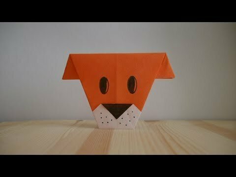 Оригами. Как сделать собаку из бумаги (видео урок)