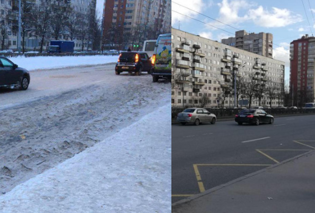 В январе женщина пожаловалась на лед на остановке. В апреле чиновники "решили" проблему