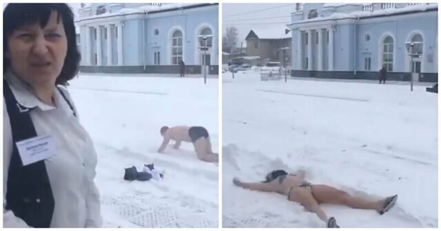 Неожиданная реакция австралийских туристов на снег в России