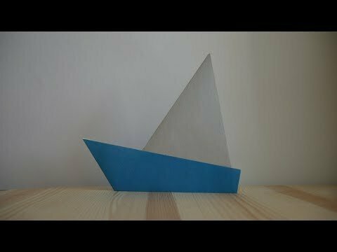 Оригами. Как сделать парусник из бумаги (видео урок)